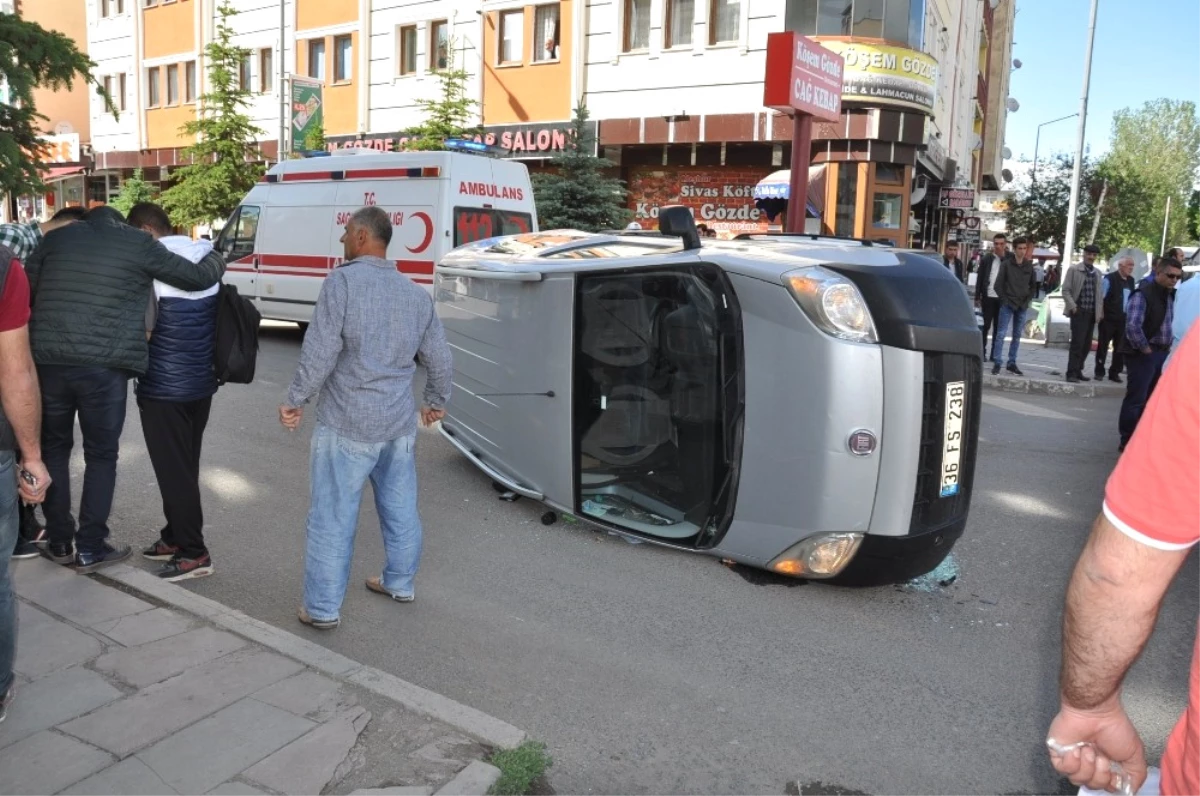 Kars\'ta Trafik Kazası: 1 Yaralı