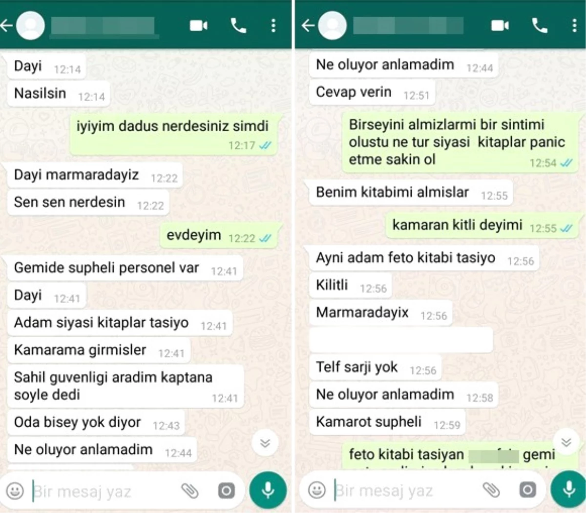 \'Gemide Fetö\'cü Var\' Mesajı Atıp Kaybolan Gemiciden Hala Haber Yok