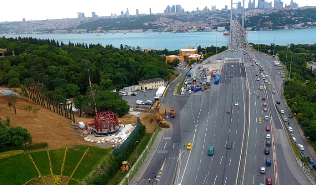 15 Temmuz Zafer Anıtı\'nın Yapımı Havadan Görüntülendi