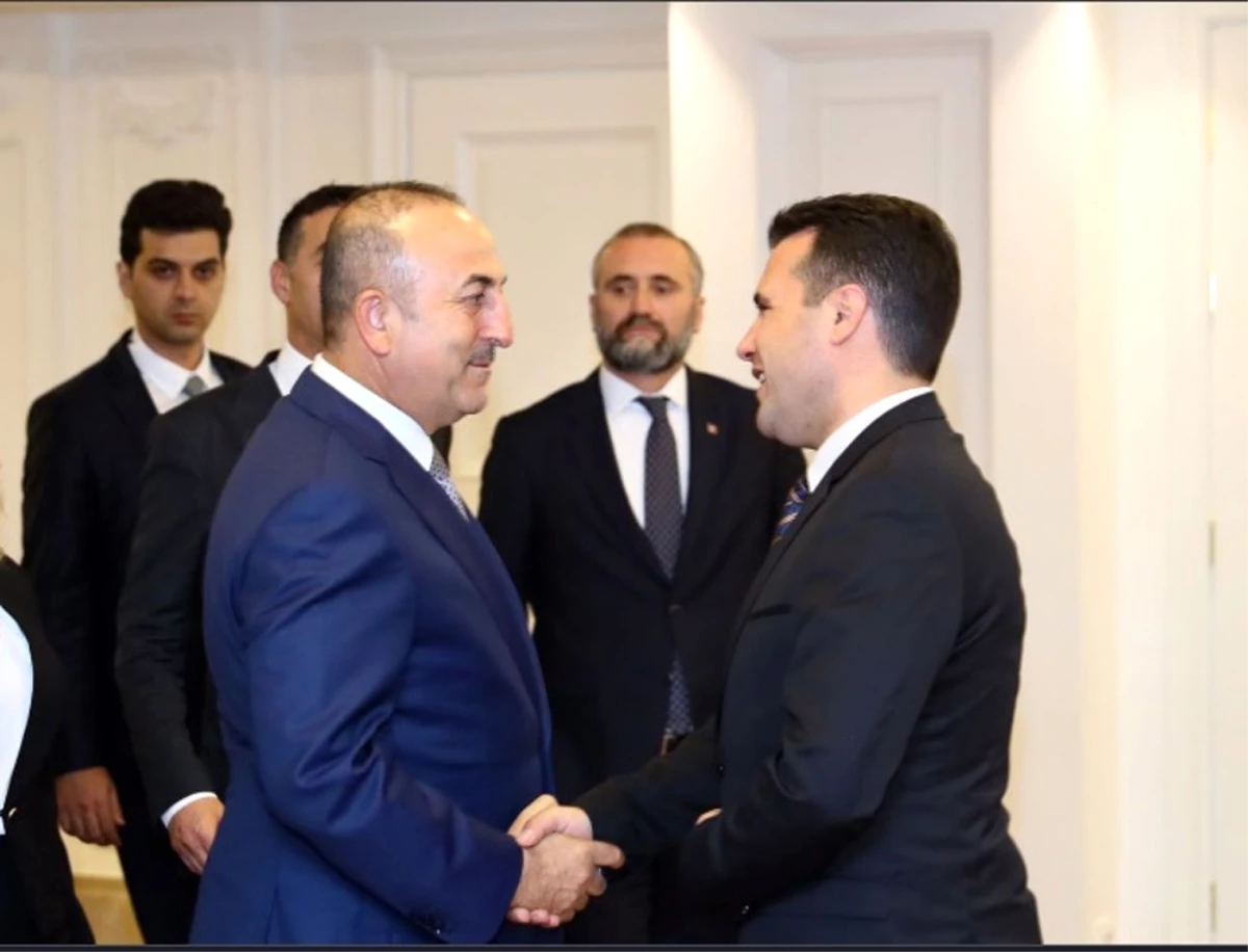 Bakan Çavuşoğlu Makedonya Başbakanı Zaev Ile Görüştü