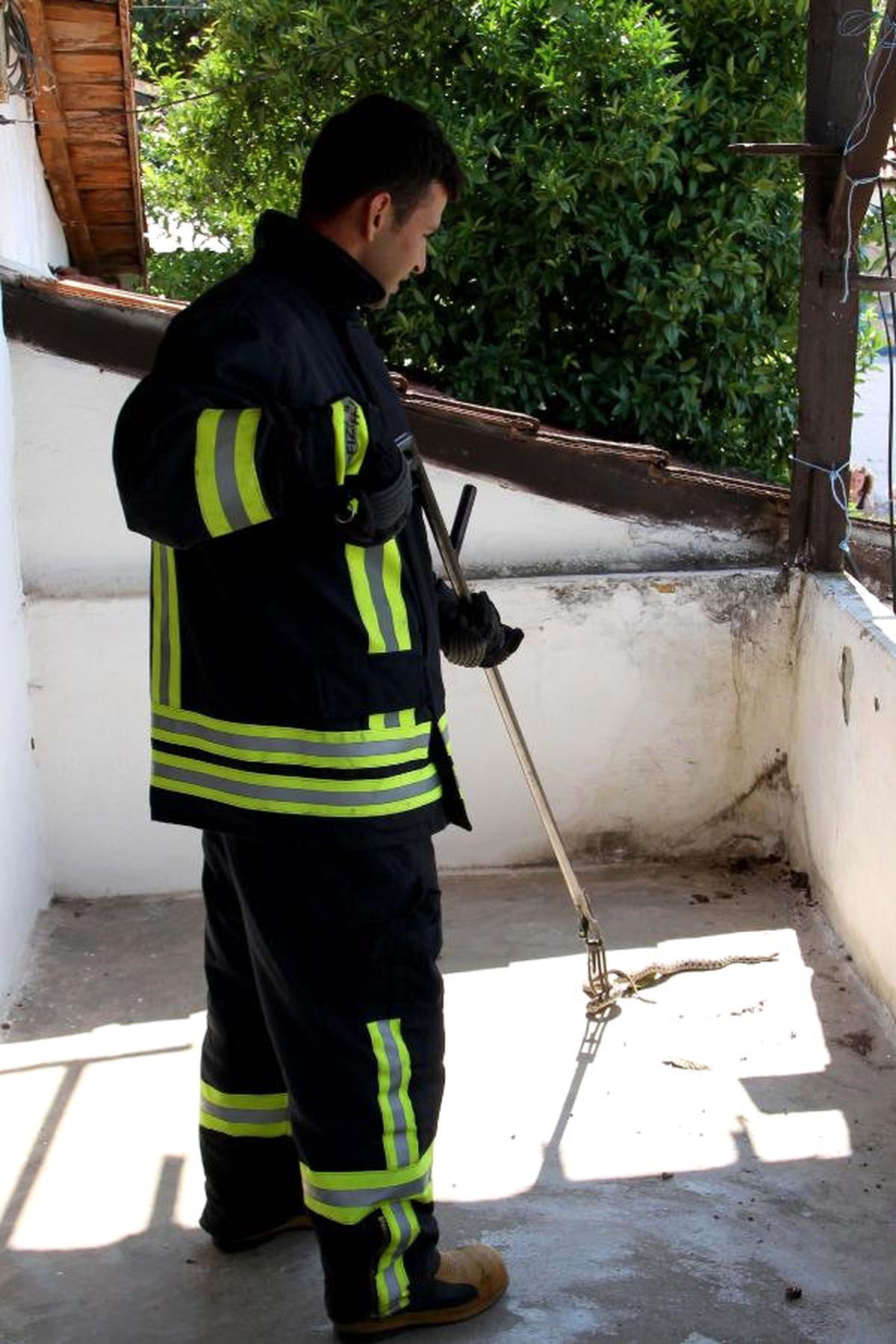 İtfaiyeden Yılan Yakalama Operasyonu
