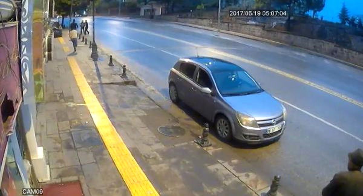 Ankara\'nın Göbeğinde Dehşet Güvelik Kamerasında