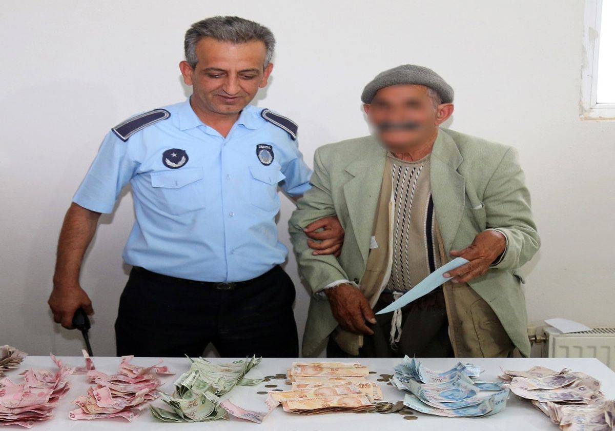 75\'lik Dilenciden 7 Bin Lira Çıktı