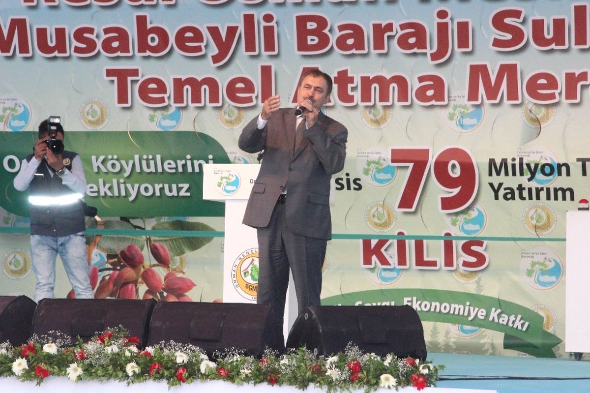 Bakan Eroğlu, Kilis\'te Temel Atma Törenine Katıldı