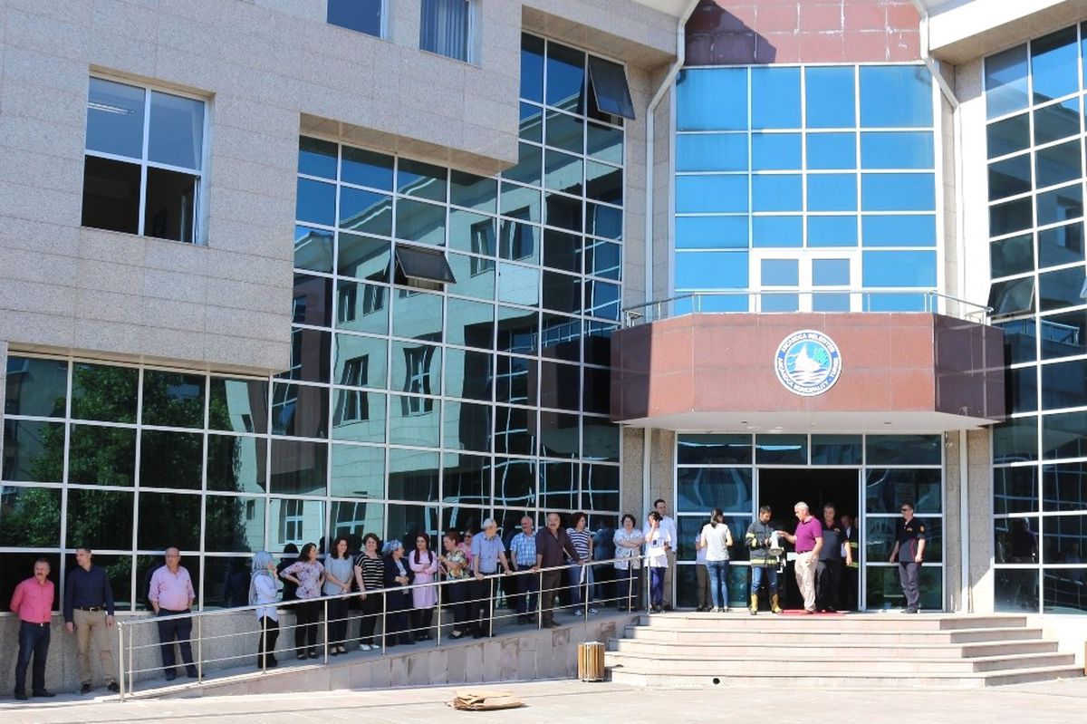 Akçakoca Belediyesinde Yangın Tatbikatı Yapıldı