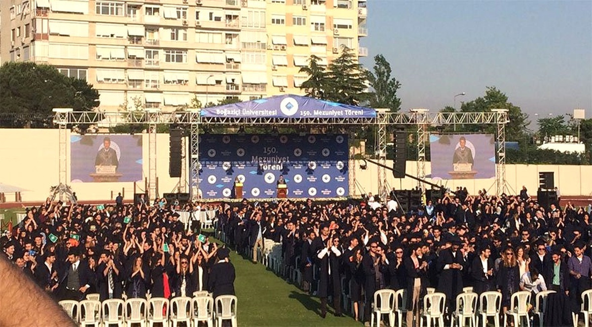 Dha İstanbul - Boğaziçi Üniversitesi Mezuniyet Töreninde Rektöre Protesto