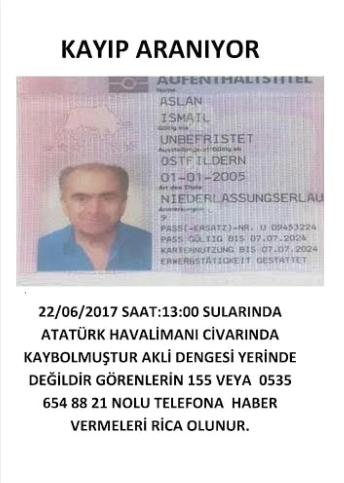 Atatürk Havalimanı\'nda Kaybolan Akrabasını Bir Gün Sonra Buldu