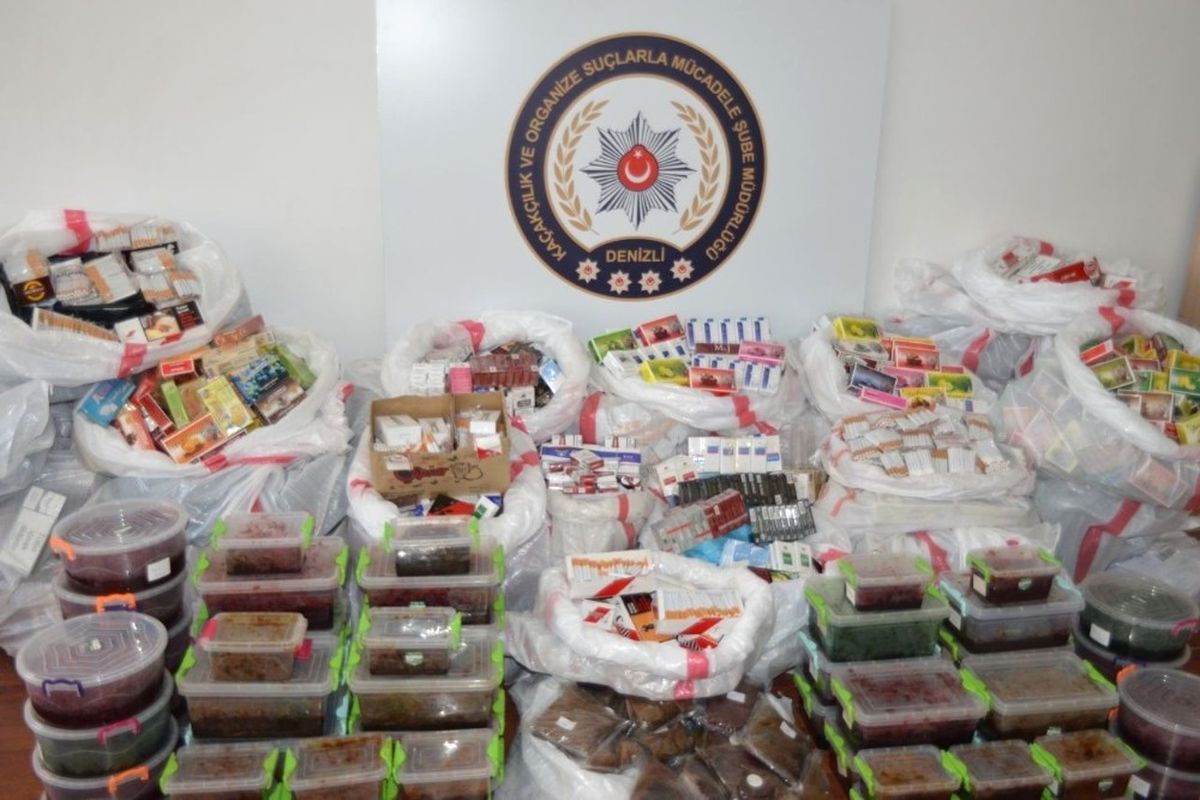 Denizli\'de Kaçak Tütün ve Sigara Operasyonu