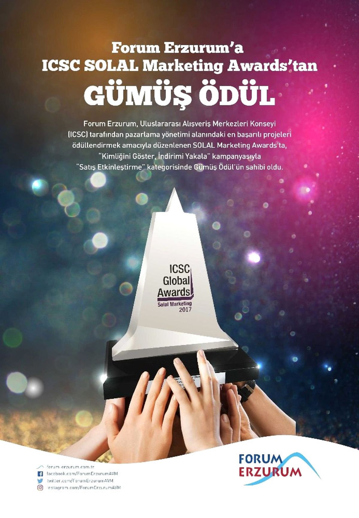 Icsc\'den Forum Erzurum\'a Gümüş Ödül