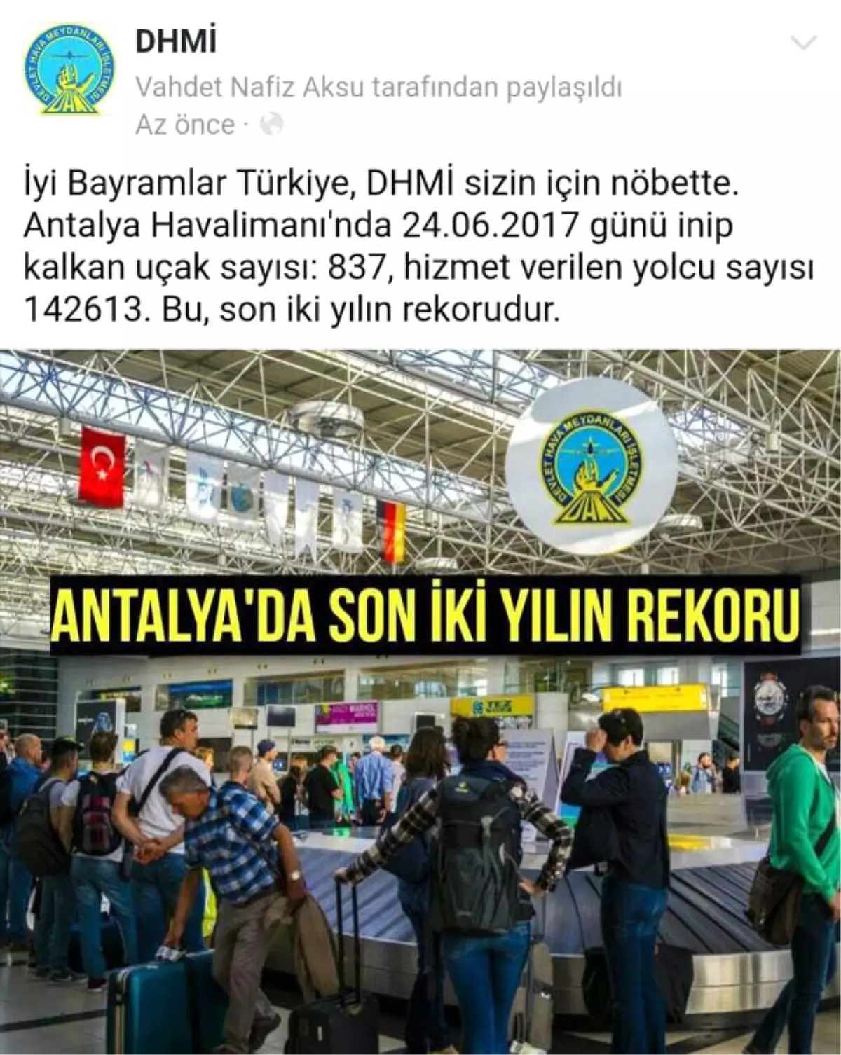 Antalya Havalimanı\'nda Rekor