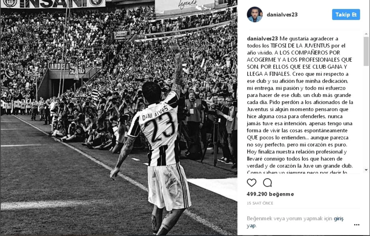 Dani Alves, Juventus ile Vedalaştı