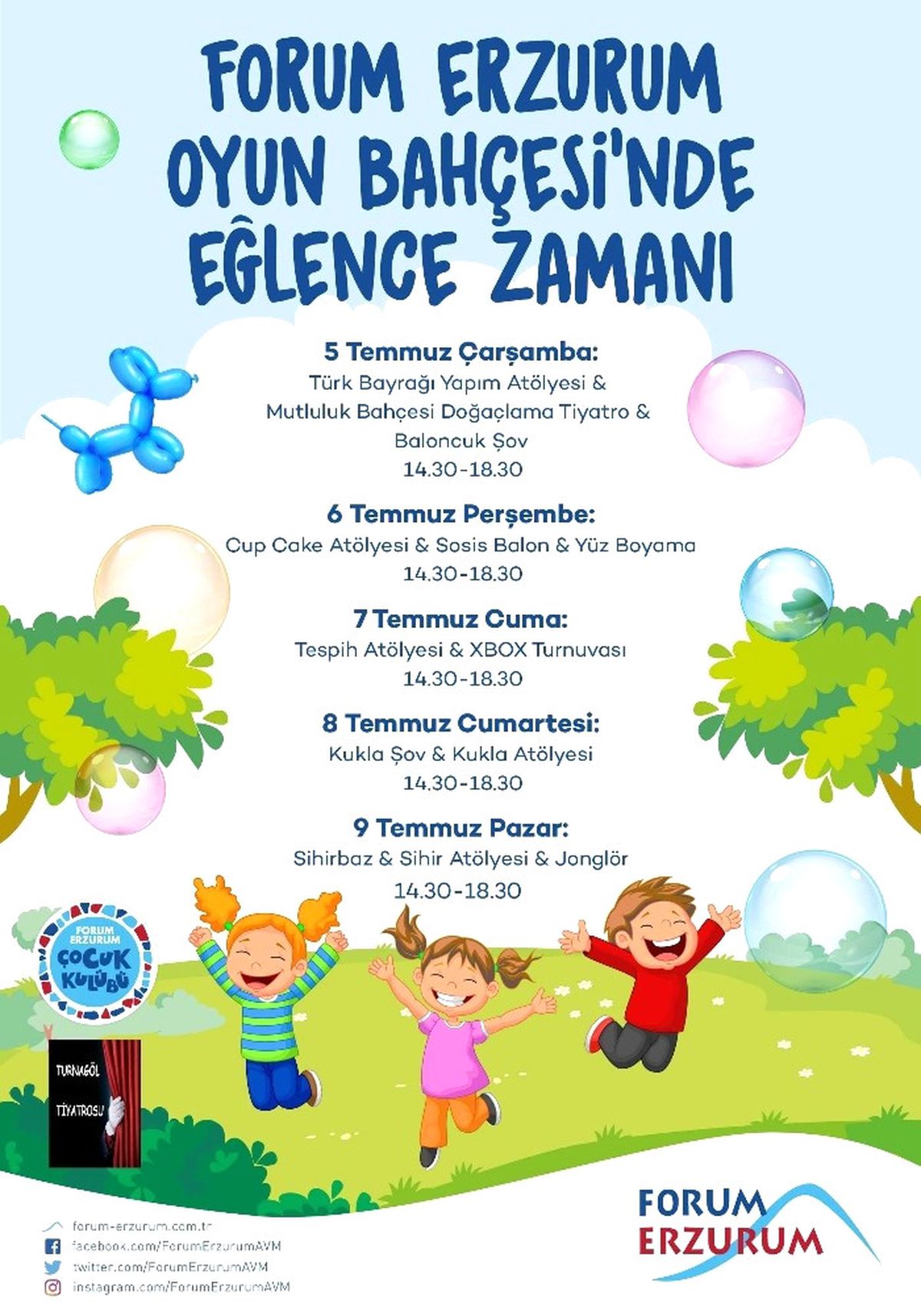 Forum Erzurum\'dan Oyun Bahçesi\'ne Davet