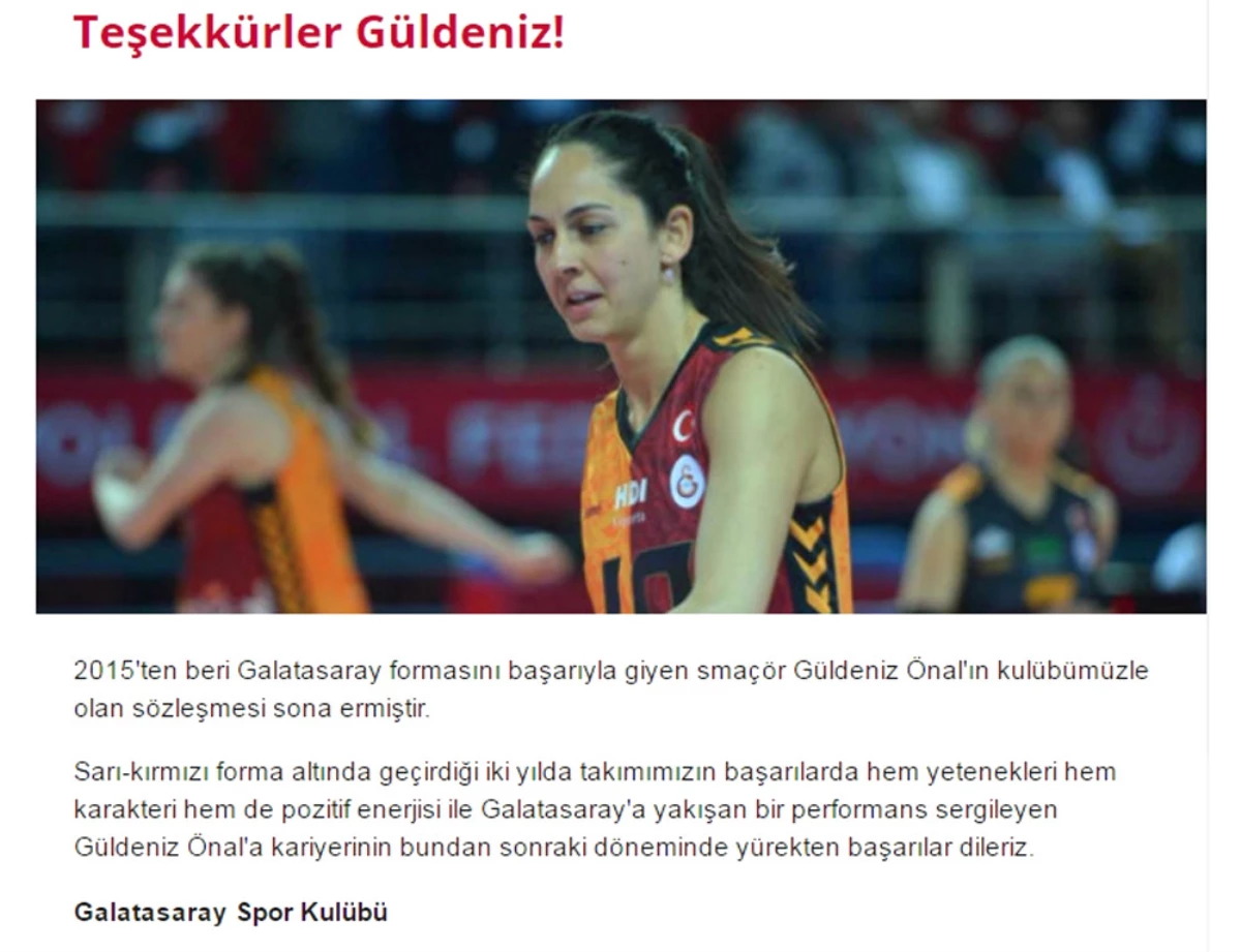 Galatasaray Teşekkürler Veda Etti