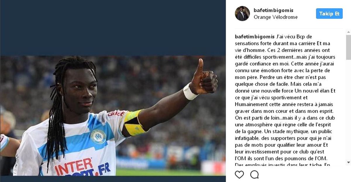 Gomis, Marsilya\'ya Veda Etti
