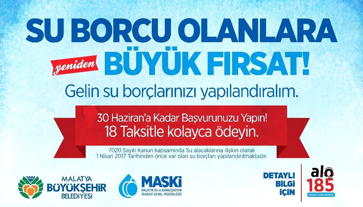Su Borçlarını Yapılandırmada Son Gün 30 Haziran
