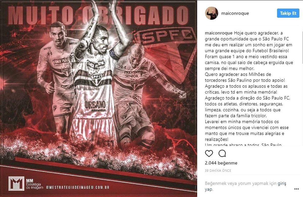 Galatasaray\'ın Yeni Transferi Maicon Veda Etti