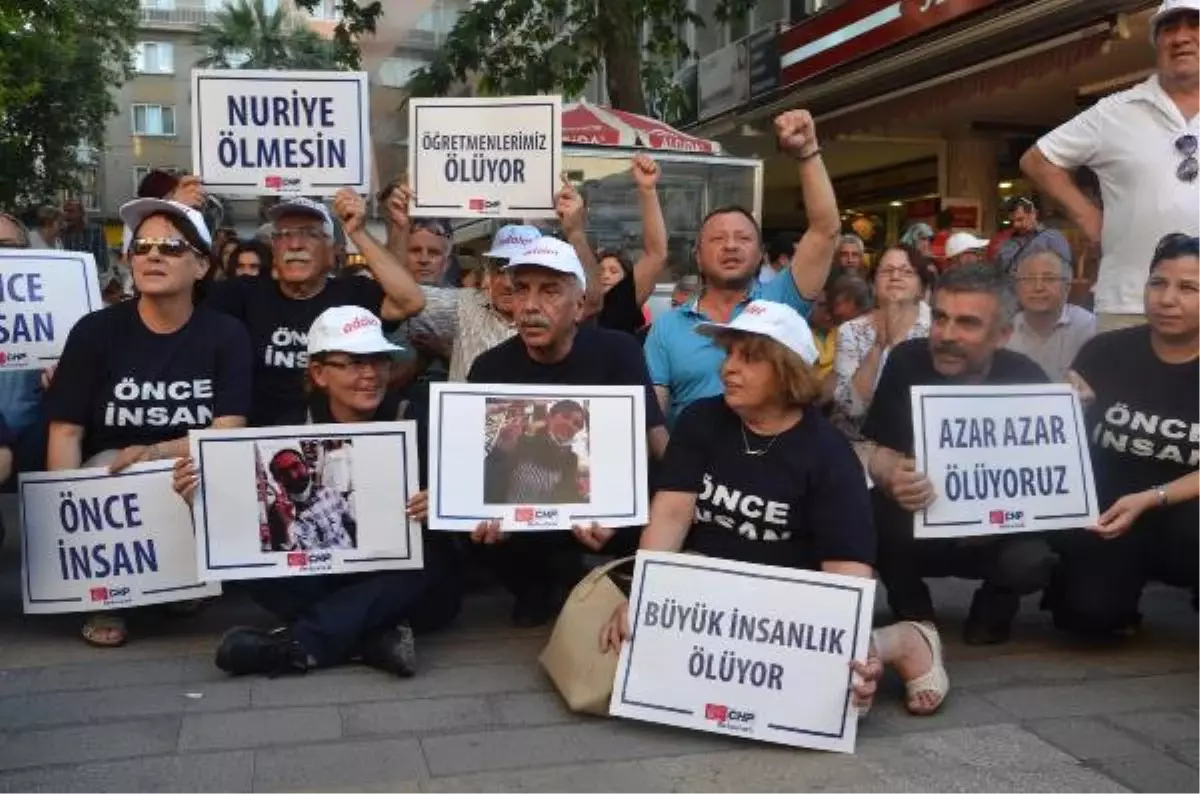 Açlık Grevindeki Öğretmenler İçin Oturma Eylemi