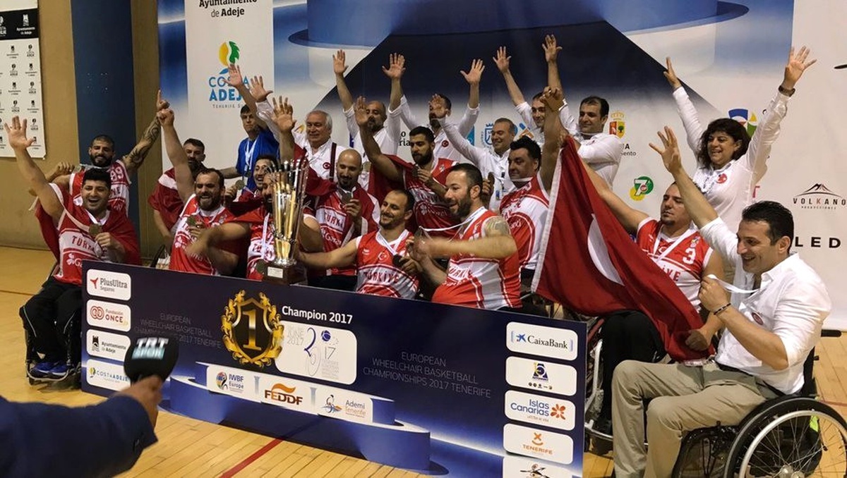 Türkiye Tekerlekli Sandalye Basketbol Takımı\'nın Avrupa Şampiyonu Olması
