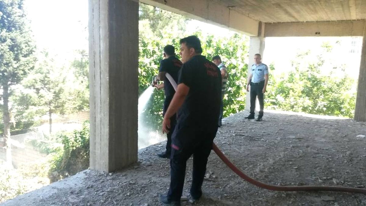 Bahçe Yangını Paniğe Neden Oldu