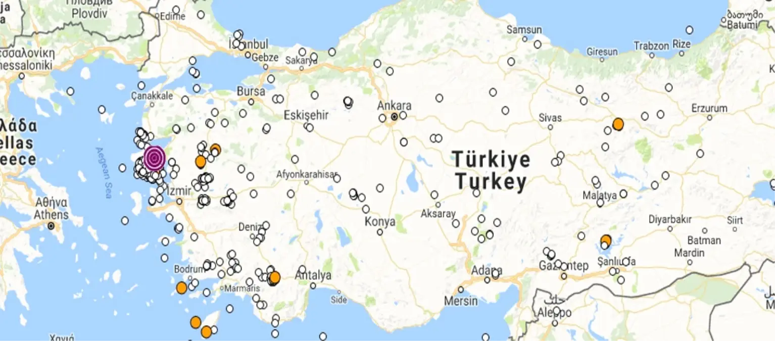 Izmir Açıklarından Deprem