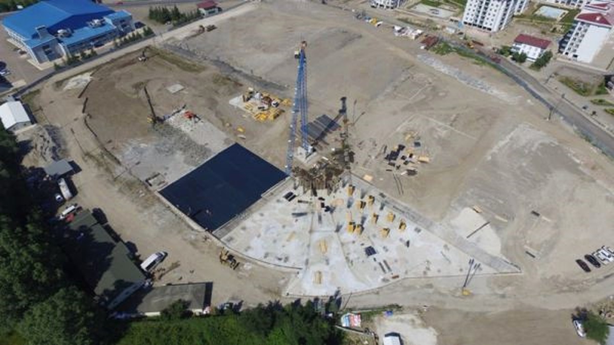 Ordu\'ya Yapılan Yeni Stadın Temel Betonu Döküldü