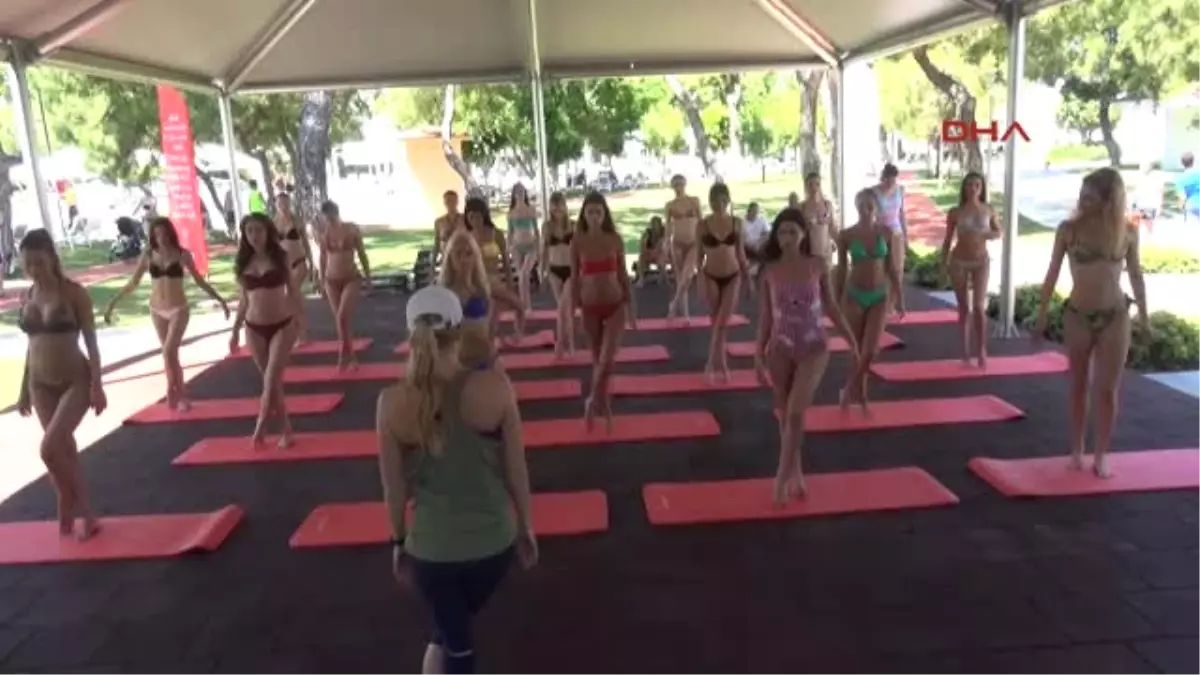 Antalya Güzeller Önce Yoga Yaptı Sonra Yorgunluk Attı
