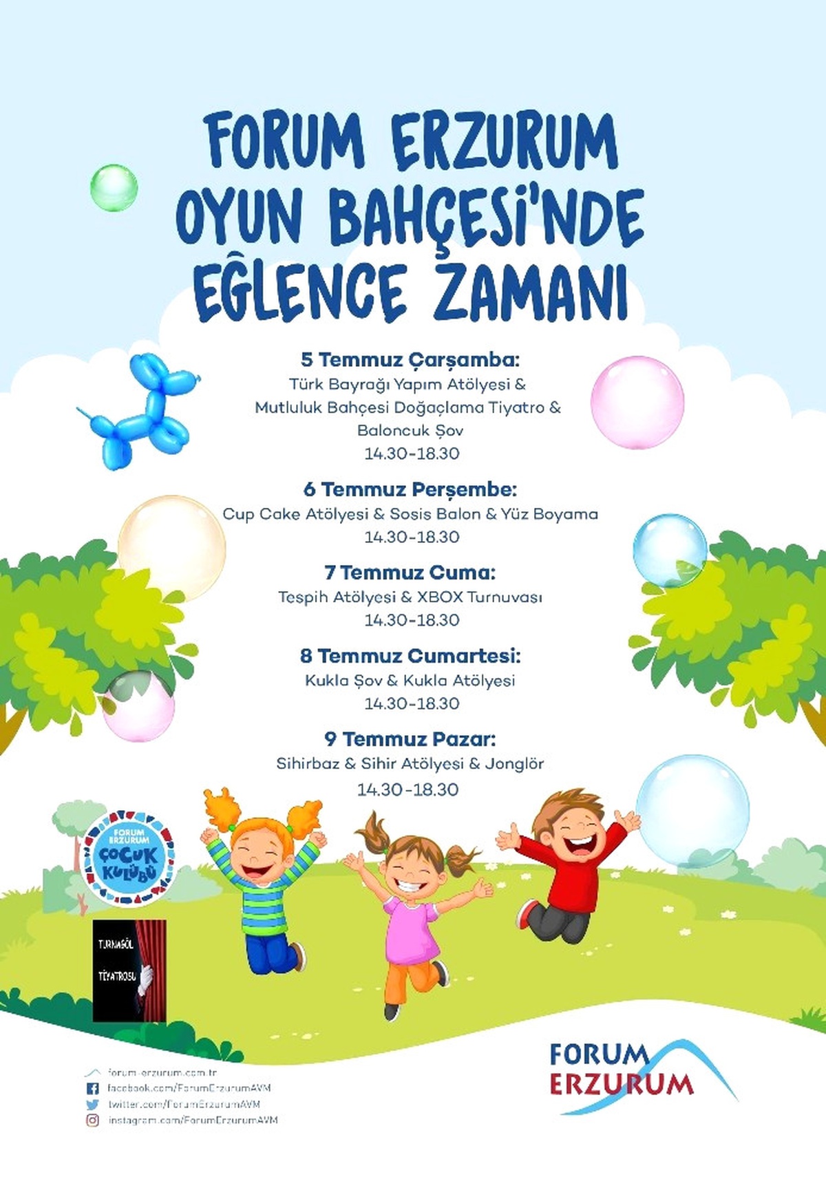 Forum Erzurum Bütün Çocukları Oyun Bahçesi\'ne Davet Ediyor
