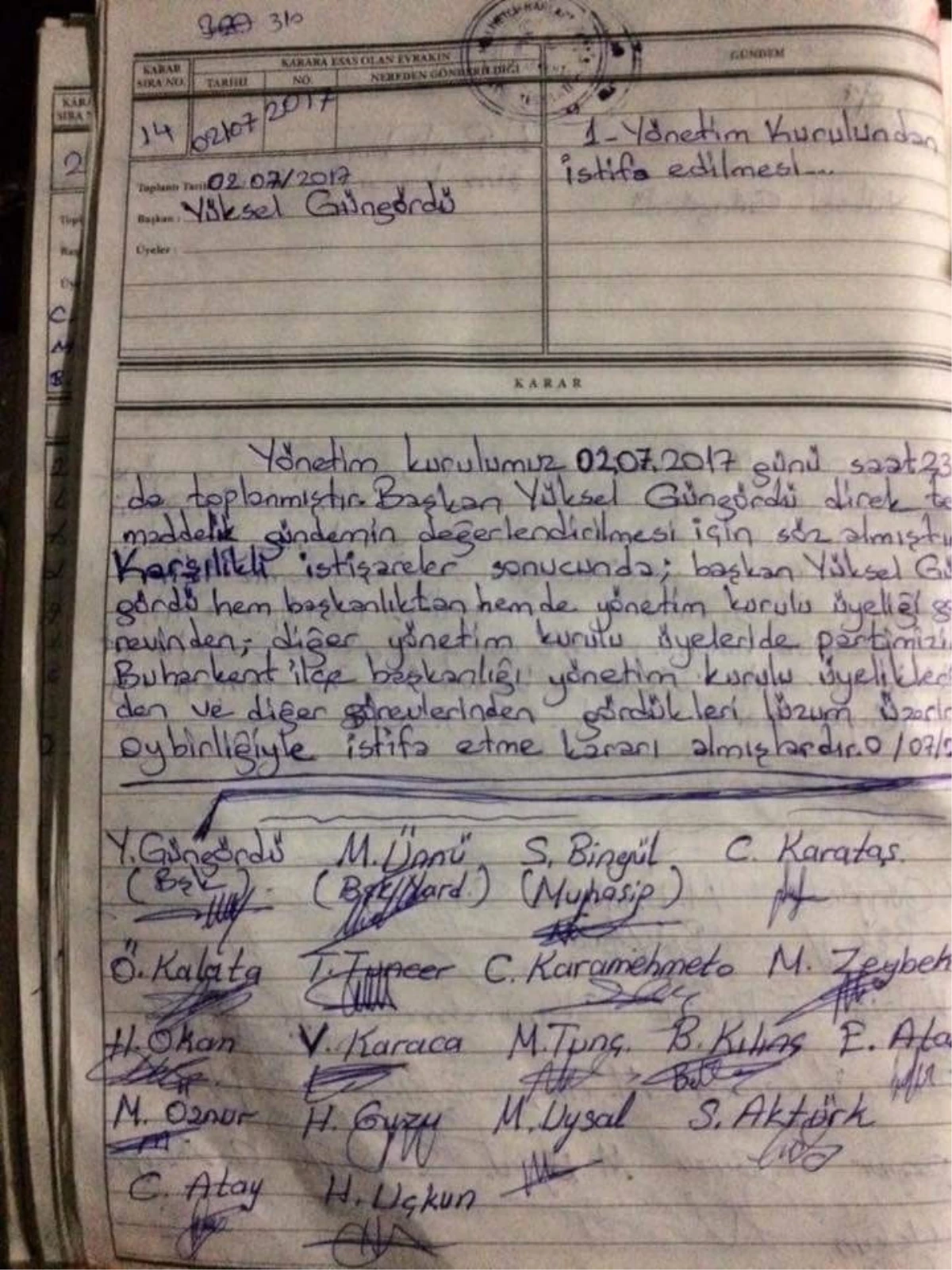 MHP Buharkent Yönetimi İstifayı Sosyal Medyadan Duyurdu