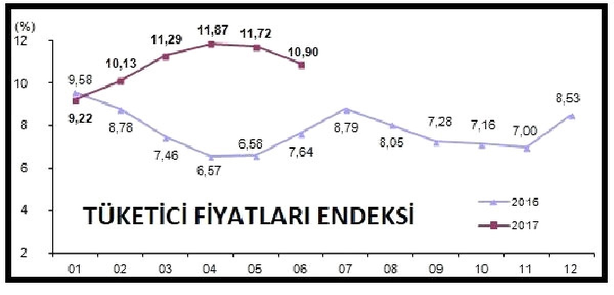 Tüketici Fiyatları Haziran\'da Yüzde 0.27 Düştü, Yıllık Enflasyon Yüzde 10.90 (2)