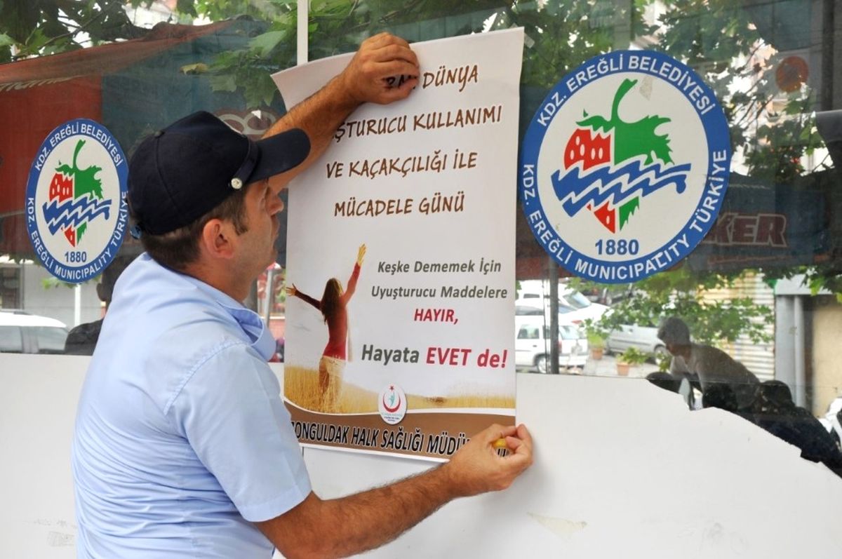 Kdz. Ereğli Belediyesi Zabıta Ekiplerinden Uyuşturucuyla Mücadeleye Destek