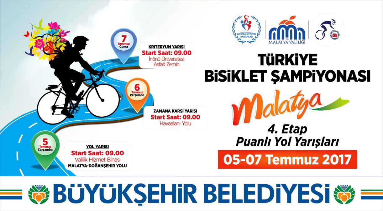 Malatya\'da Bisiklet Yol Yarışları Yapılacak