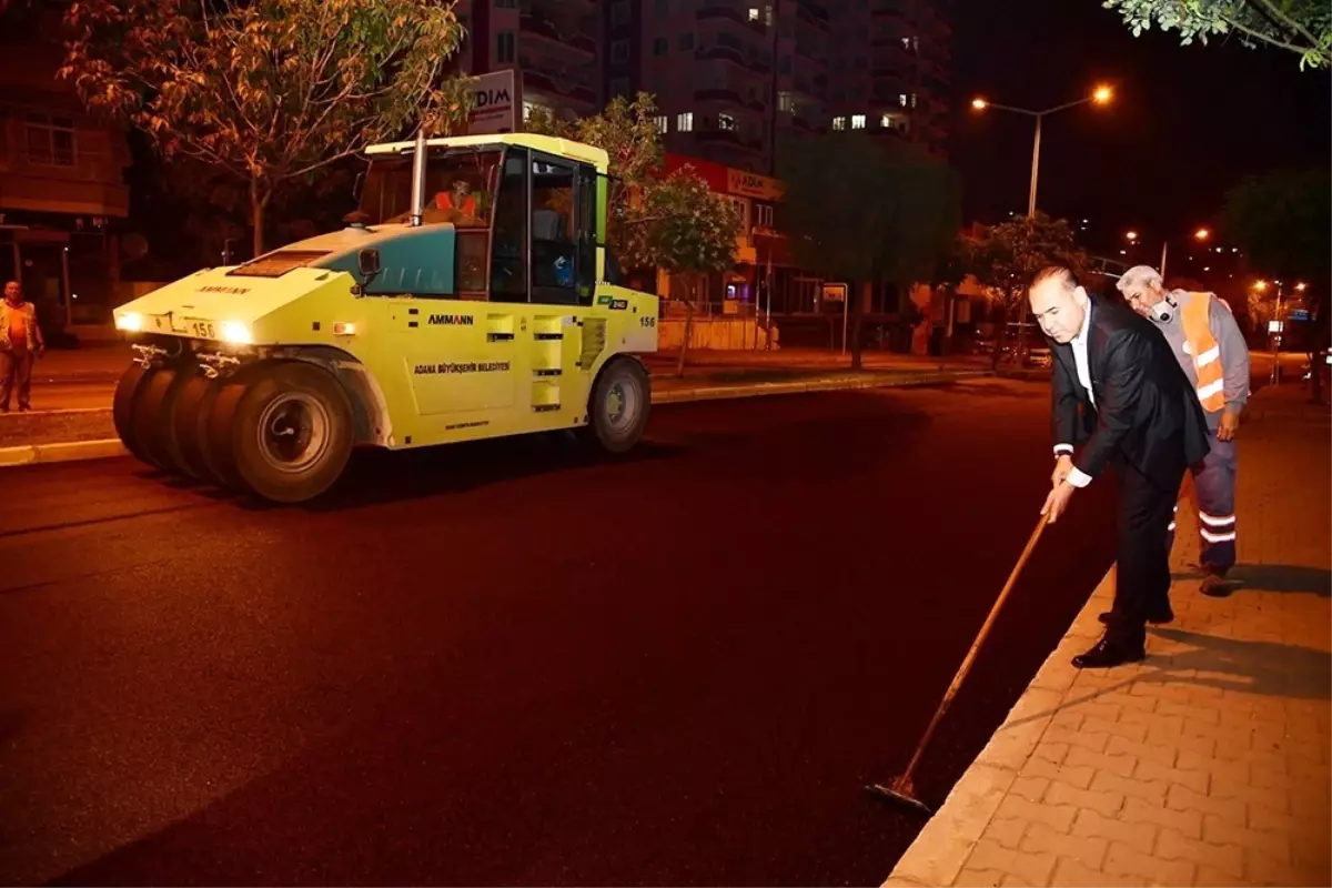 Asfalt Çalışmaları Gece, Gündüz Devam Ediyor