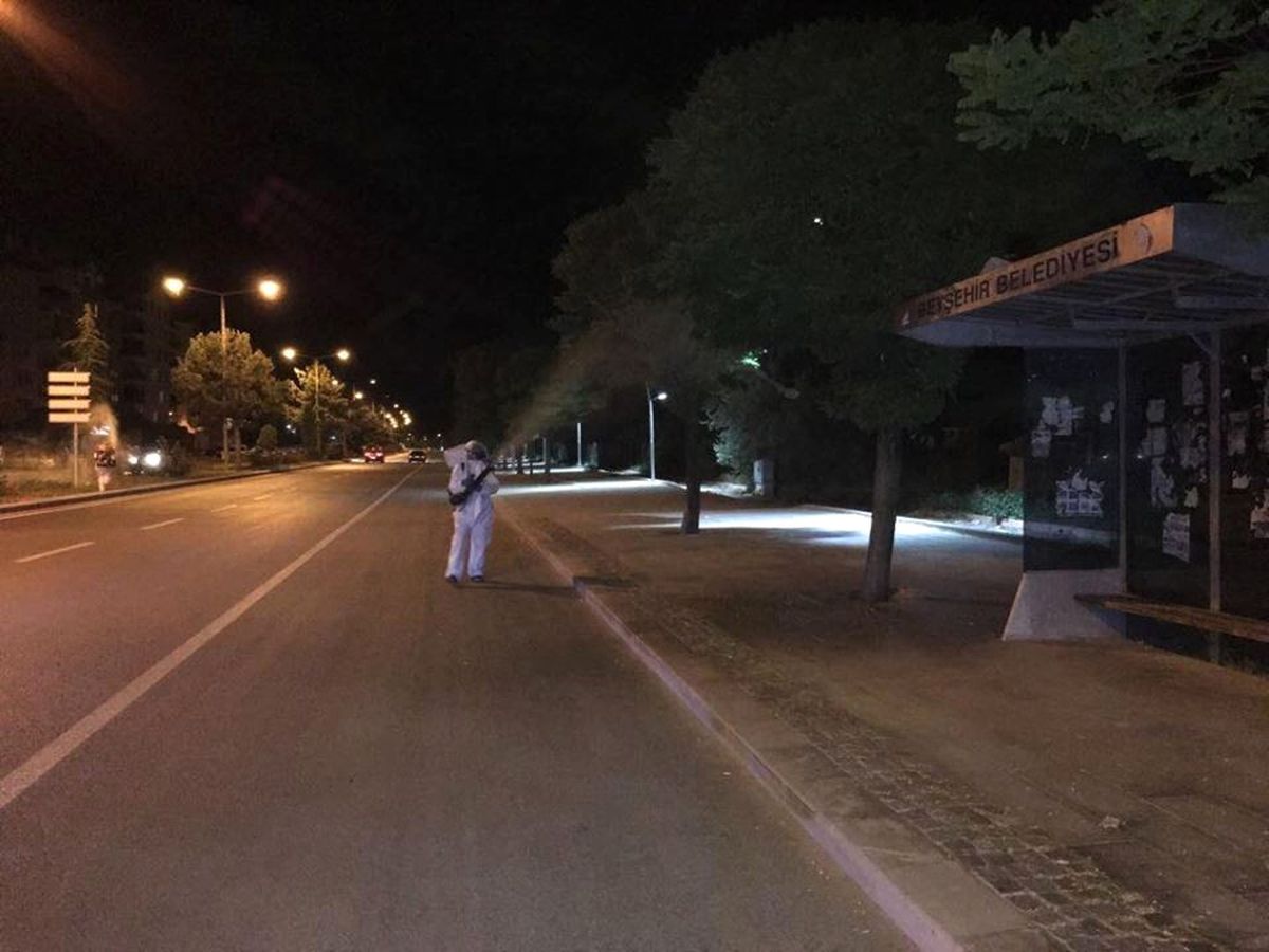 Beyşehir\'in Park ve Yeşil Alanları Dezenfekte Ediliyor