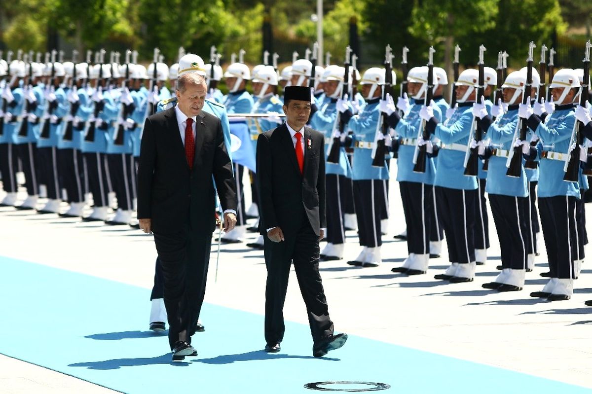 Cumhurbaşkanı Erdoğan, Endonezya Cumhurbaşkanı Widodo\'yu Resmi Törenle Karşıladı
