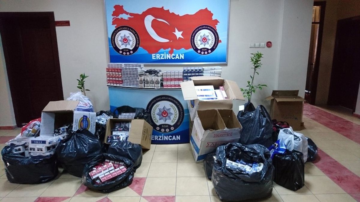 Erzincan\'da Kaçak Sigara Operasyonu
