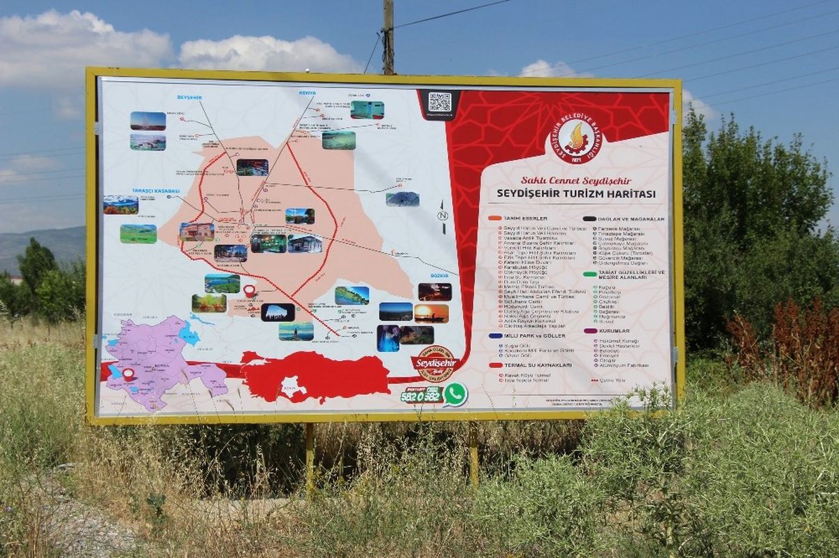 Seydişehir\'de Turizm Levhaları Yenilendi