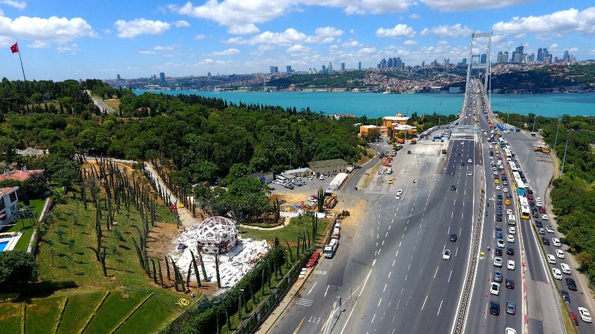 Yapımında Sona Gelinen 15 Temmuz Zafer Anıt\'ı Havadan Görüntülendi