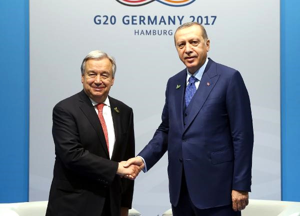 Cumhurbaşkanı Erdoğan, BM Genel Sekreteri Guterres ile Görüştü