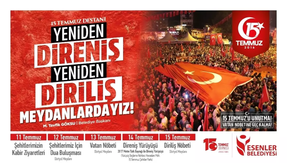 Esenler\'de Binler Diriliş Nöbeti Tutacak