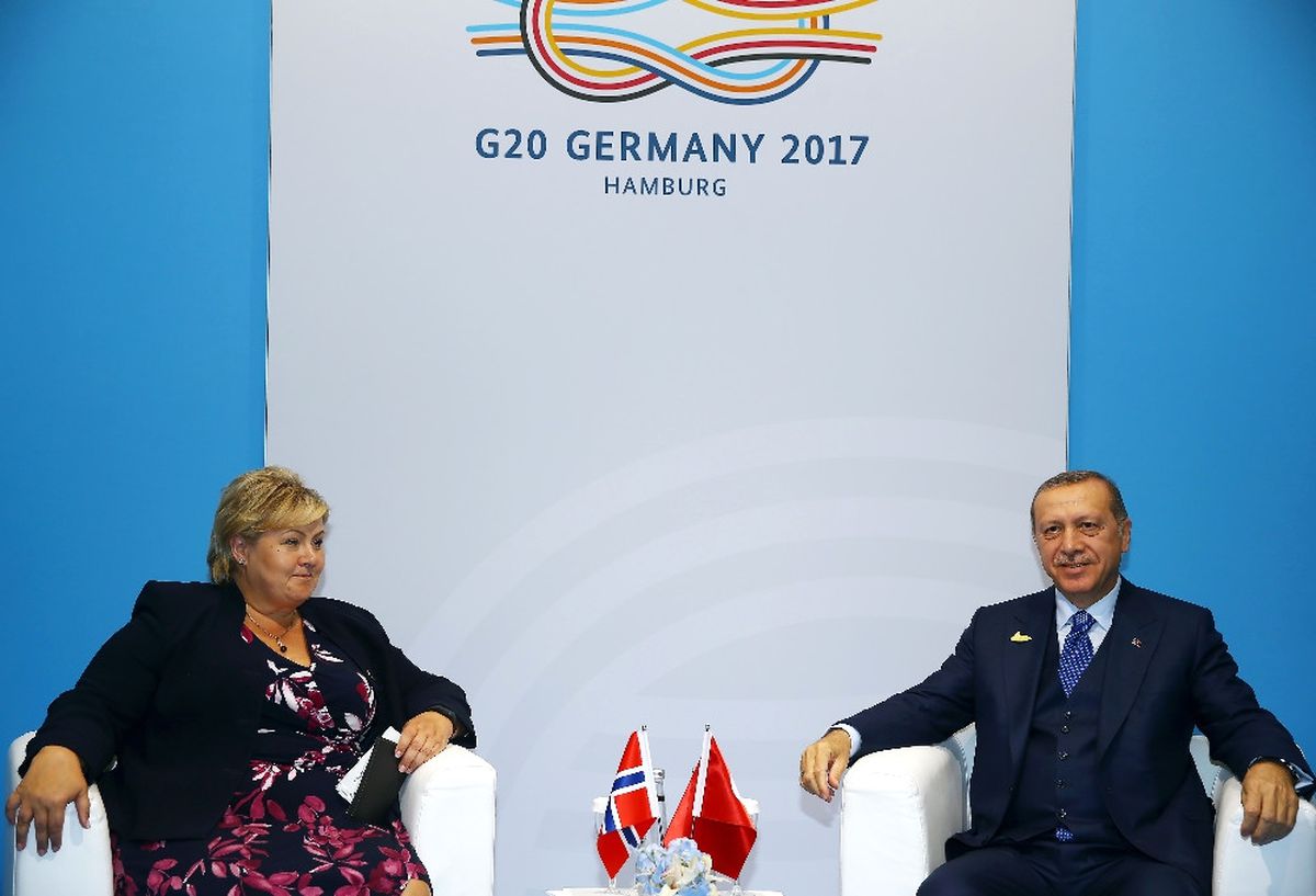 Norveç Başbakanı Solberg\'iyle Görüştü