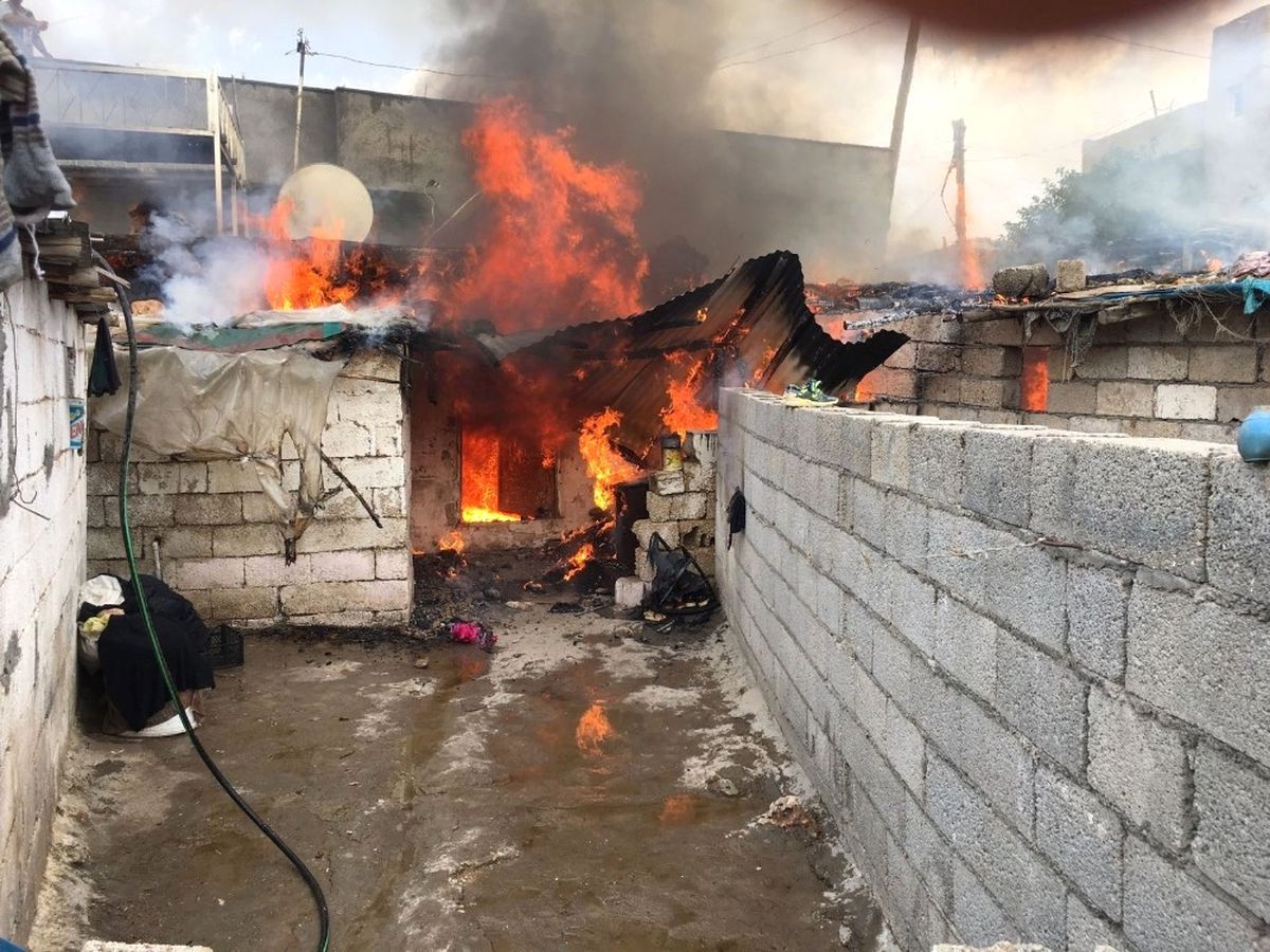 Nusaybin\'de Yangın Evi Küle Dönüştürdü