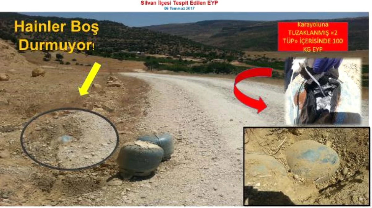 Silvan\'da PKK\'nın Yola Tuzakladığı Bomba İmha Edildi