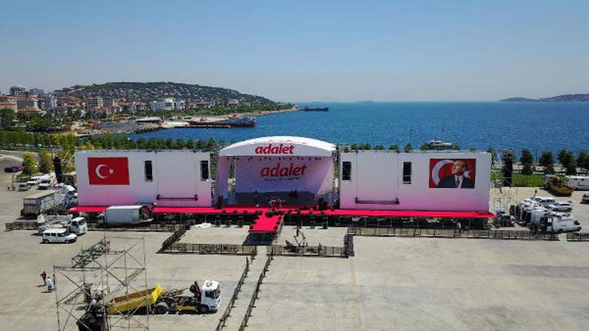 Dha İstanbul- (Havadan Görüntülerle) Maltepe Mitinge Hazırlanıyor