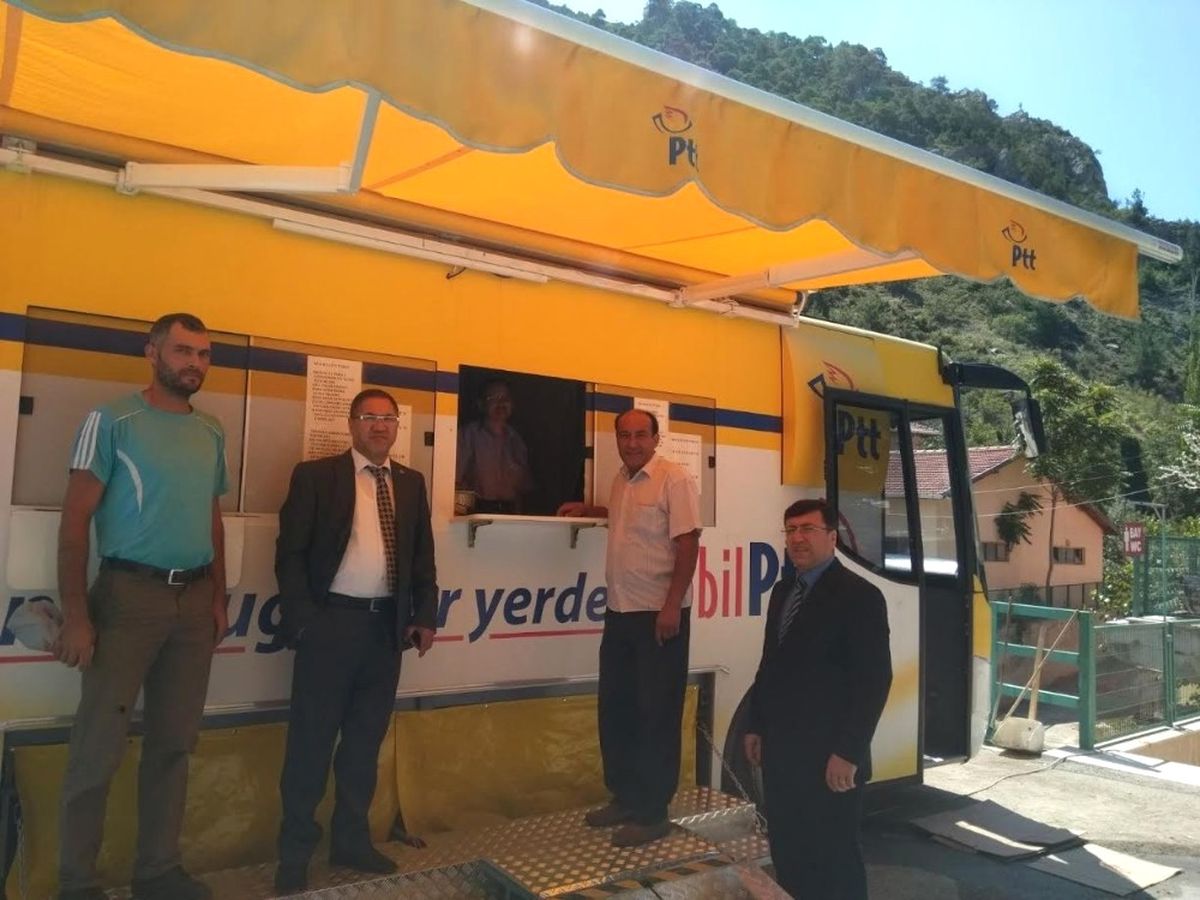 Mobilize PTT Aracı Çaltı Köyü Halkının Ayağına Gitti