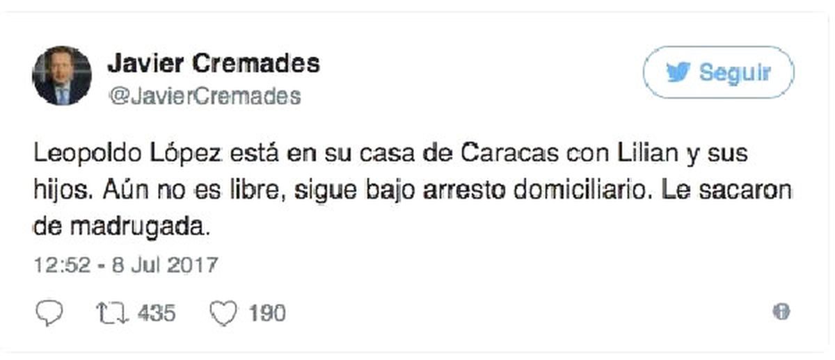 Venezuela\'da Muhalefet Lideri Lopez Ceza Evinden Çıktı