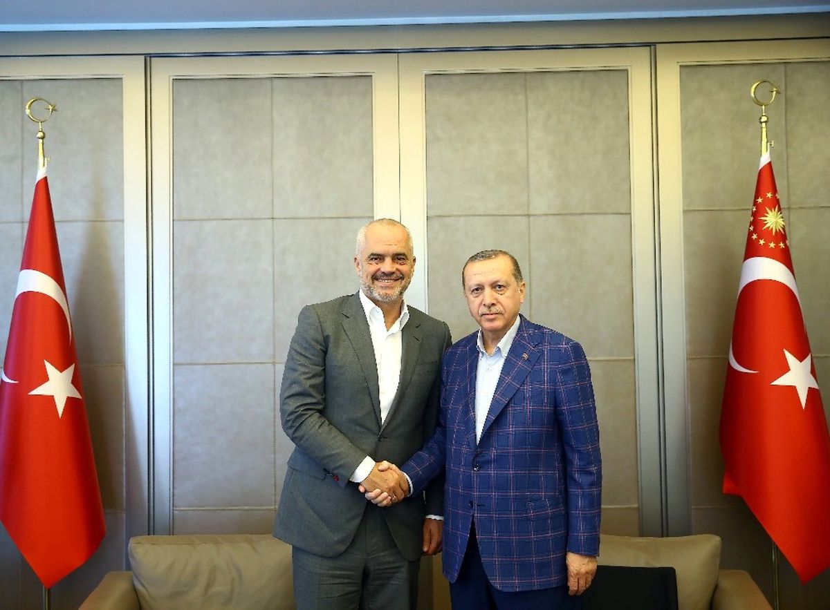 Cumhurbaşkanı Erdoğan, Arnavutluk Başbakanı Edi Rama\'yı Kabul Etti(Görüşmeden Görüntüyle)