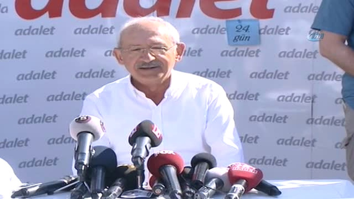 Dha İstanbul - Kılıçdaroğlu Son 1 Kilometre Yürüyüşü İçin Dinlenme Noktasında