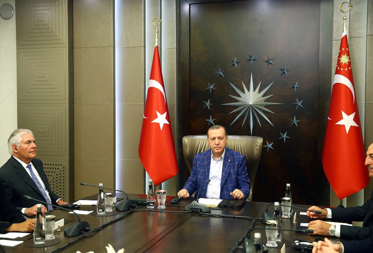 Erdoğan\'ın, ABD Dışişleri Bakanı Tillerson\'u Kabulü