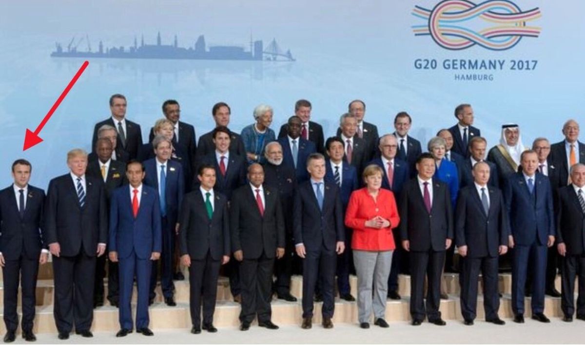 Macron G20 Fotoğrafında Protokol Gereği Yer Değiştirdi