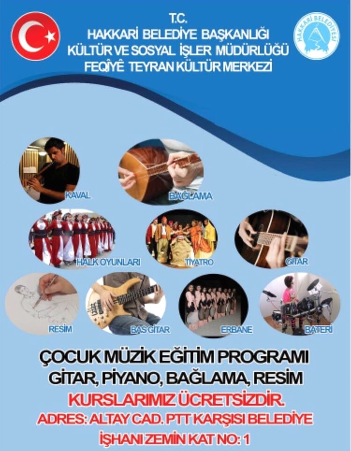 Hakkari Belediyesinin Ücretsiz Kursları Başladı